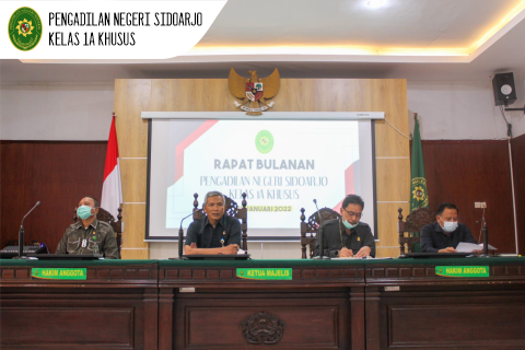 RAPAT BULANAN PENGADILAN NEGERI SIDOARJO PERIODE JANUARI 2022